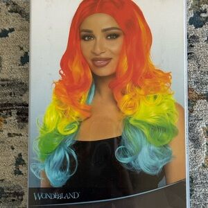 WONDERLAND Vibrant Multicolor Long Wavy Wig Adult OS